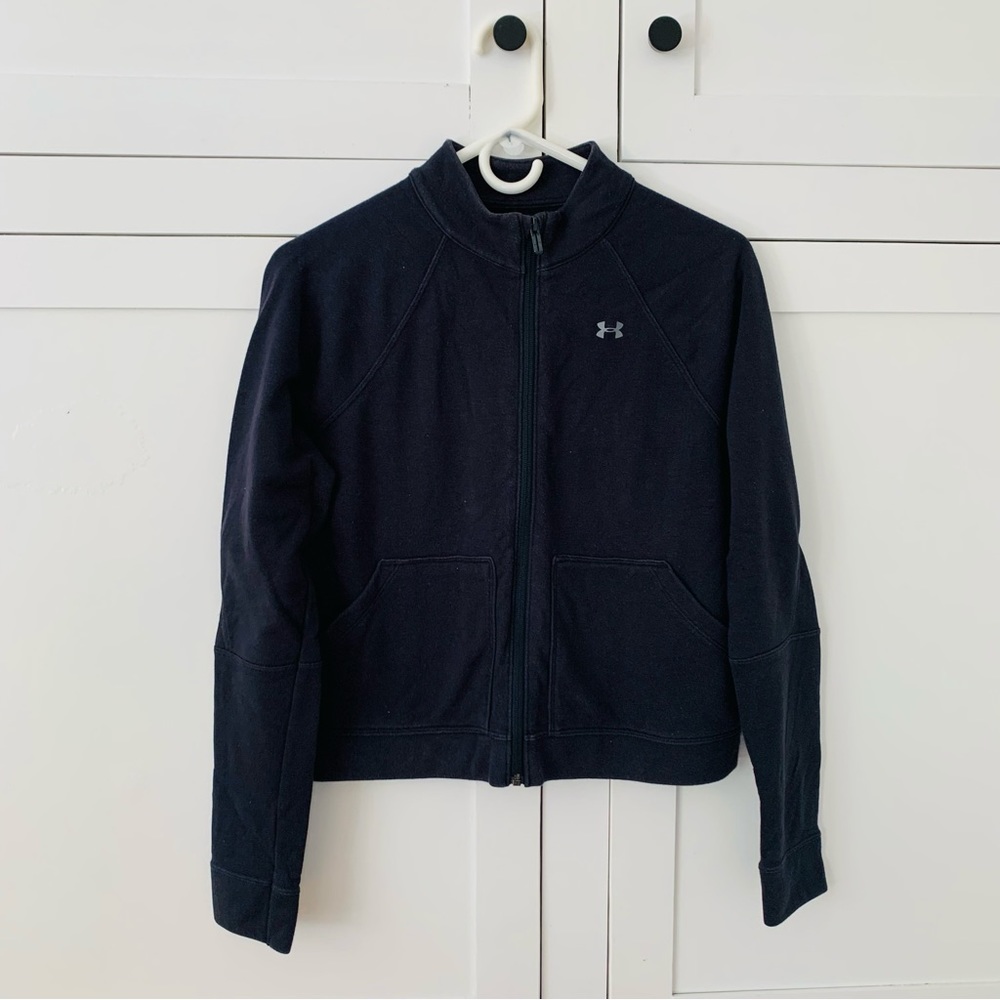Under Armour Black Zip Up Sweater Size Small